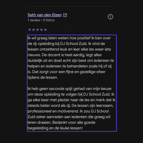 Review DJ opleiding